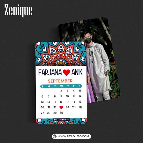Calendar Wallet Card — Zenique Bangladesh