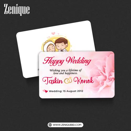 Wedding Wallet Card Pink — Zenique Bangladesh